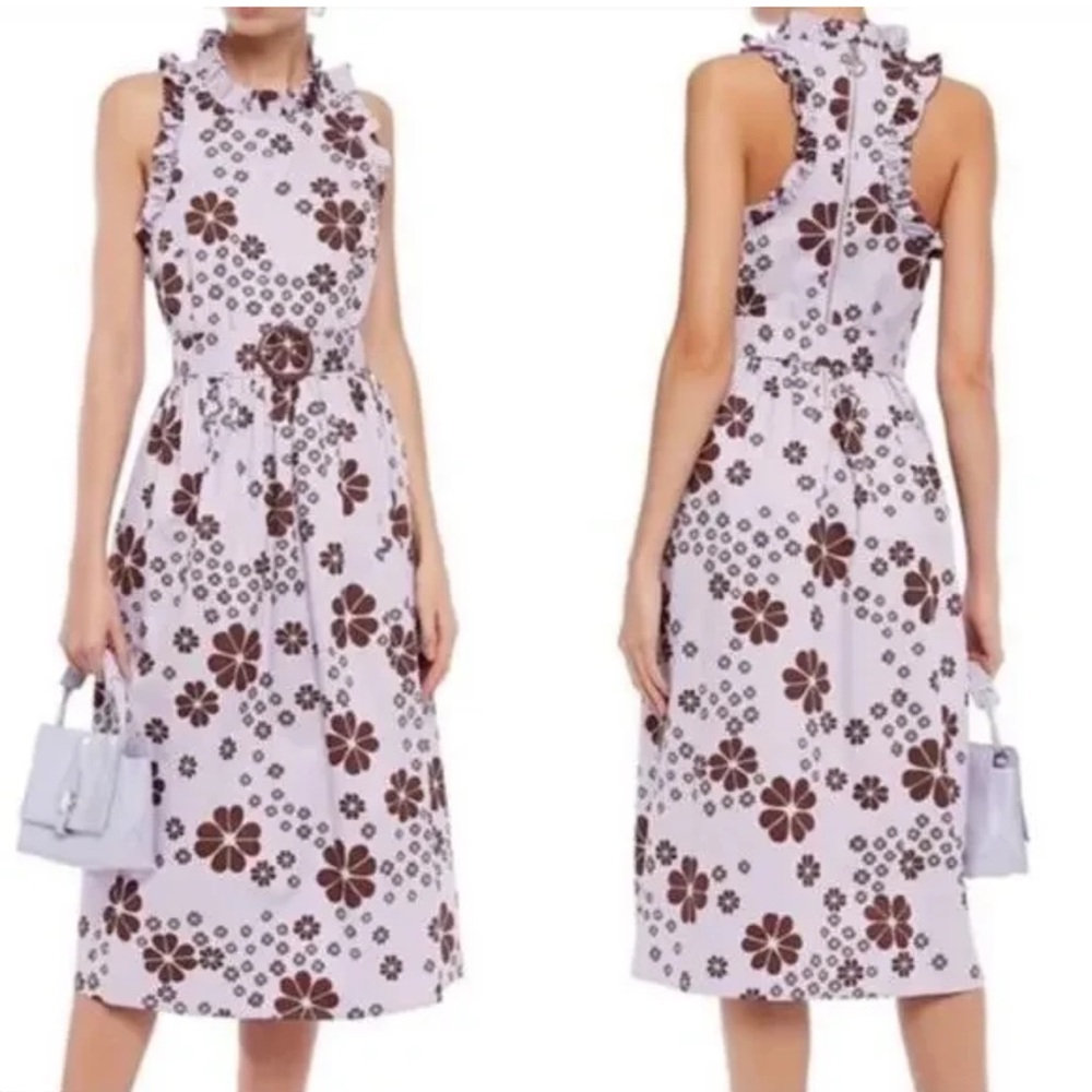 Kate spade Floral lavender and brown Dress size 4 Used